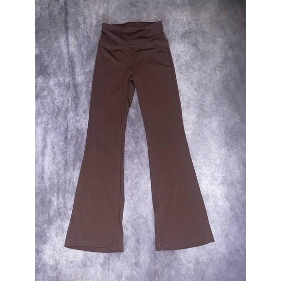 Muses Only Women's Size S Brown Flared Leggings Athletic Yoga Pants - Picture 2 of 7